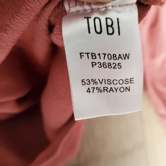 Tobi dusty pink faux wrap top XL - Picture 9 of 10